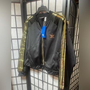 Adidas jacket with gold